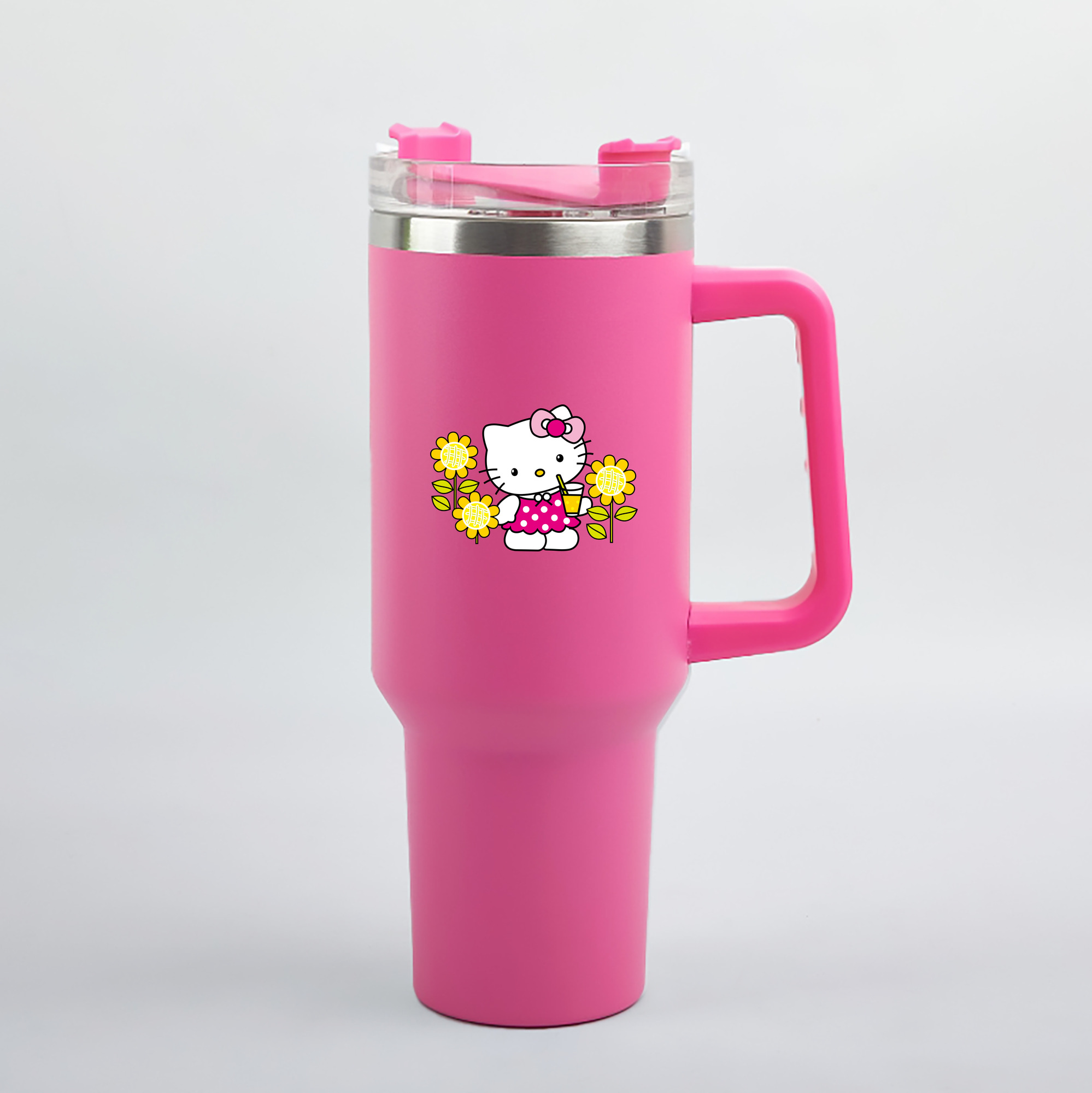 （画像用） Hello Kitty ハローキティ 1200mL車用タンブラー（カラープリント）